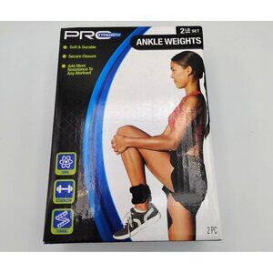 Ankle Weights 2-1LB In Pack Pro Strength Fitness Adjustable Soft Durable Workout